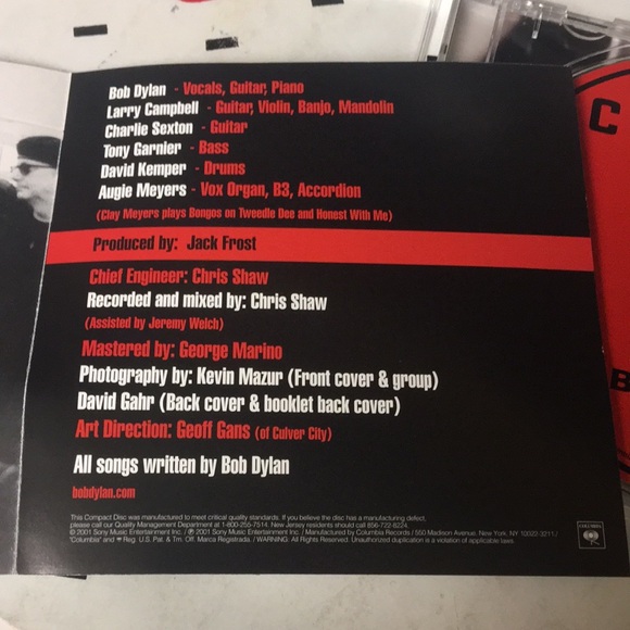 Bob Dylan CD, “Love And Theft”, Like New! - Picture 6 of 8